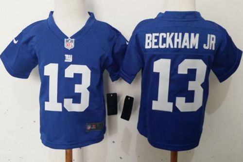 Toddler Nike Giants #13 Odell Beckham Jr Royal Blue Team Color Stitched NFL Elite Jersey - Click Image to Close